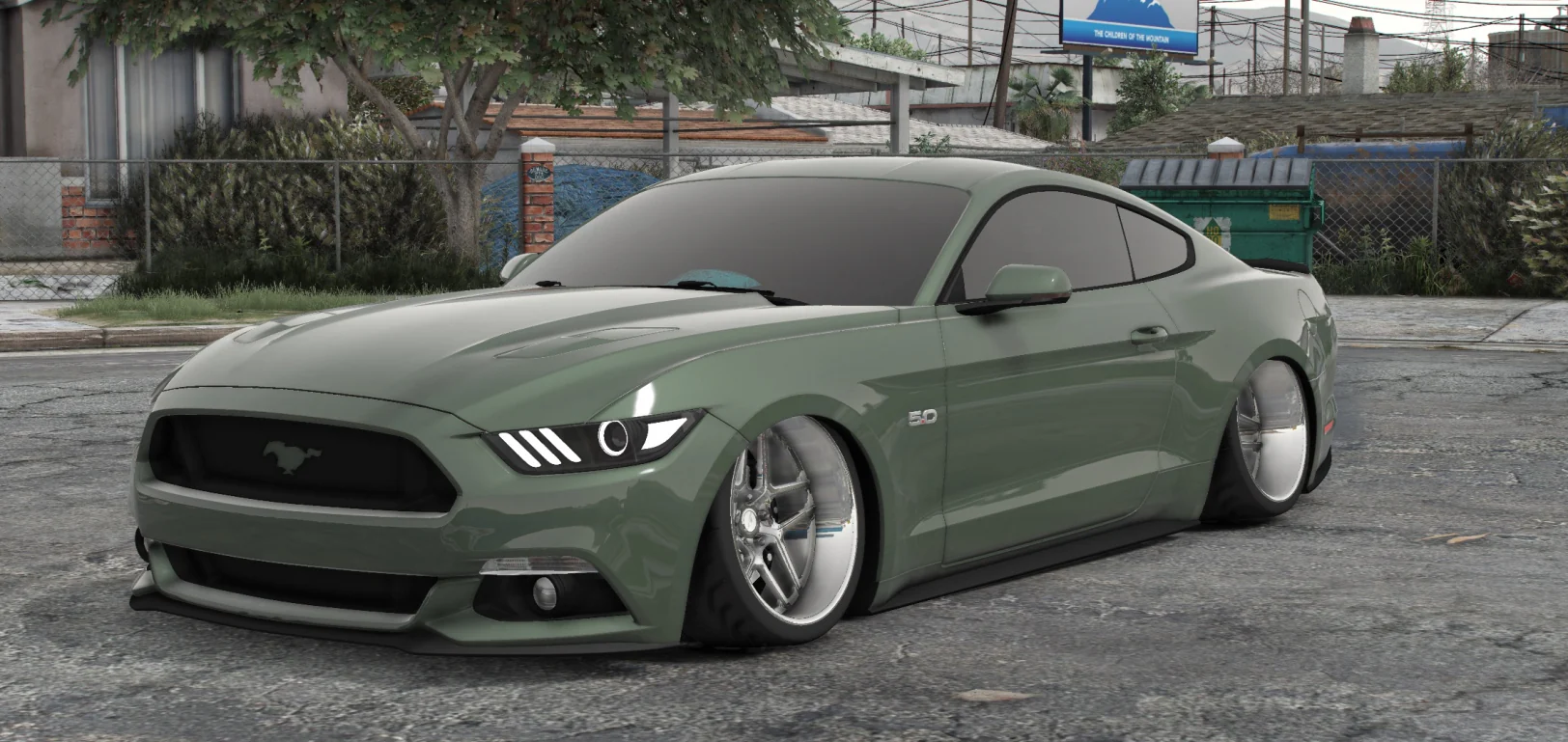 Stanced Ford Mustang 5.0
